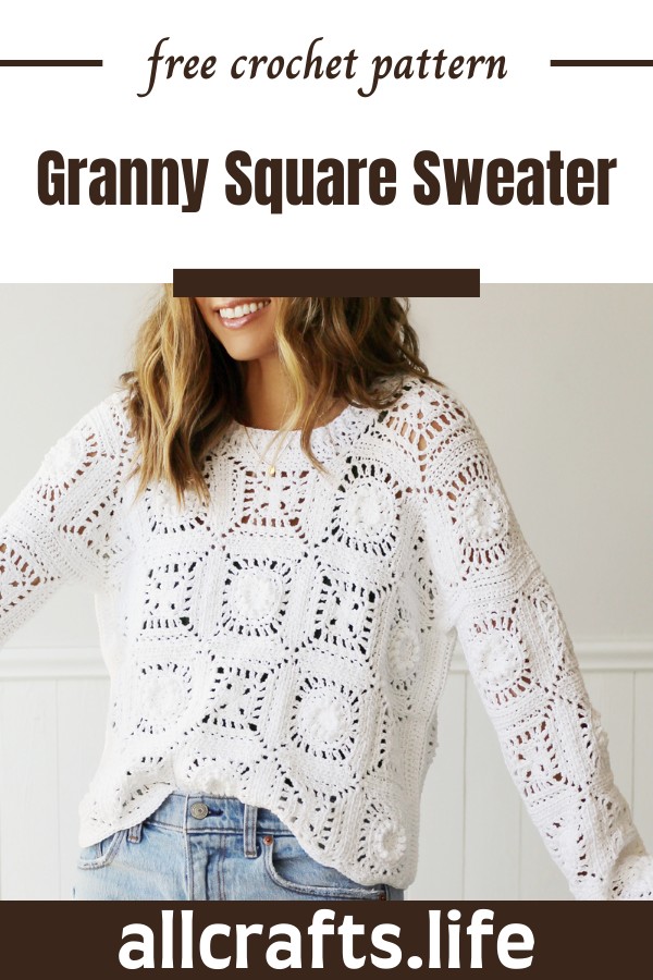 Crochet Isla Granny Square Sweater Pattern