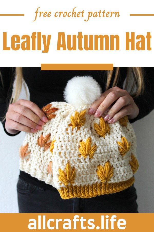 Crochet Leafly Autumn Hat Pattern