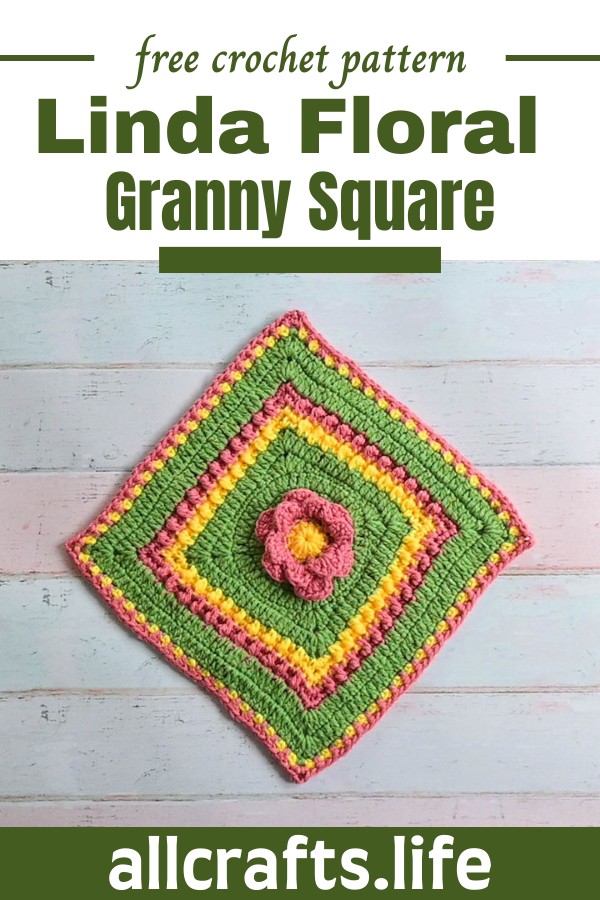 Crochet Linda Floral Granny Square Pattern