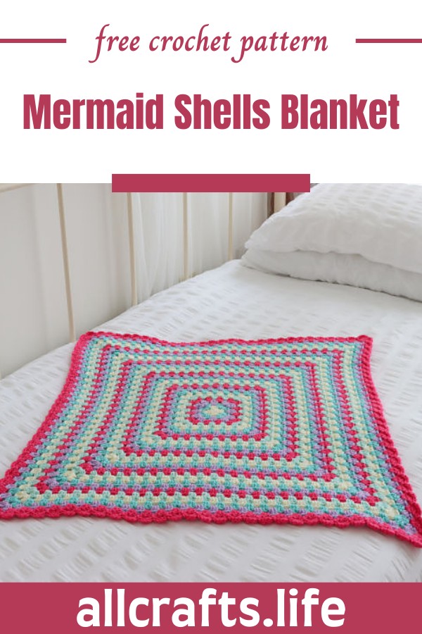Crochet Mermaid Shells Blanket Pattern