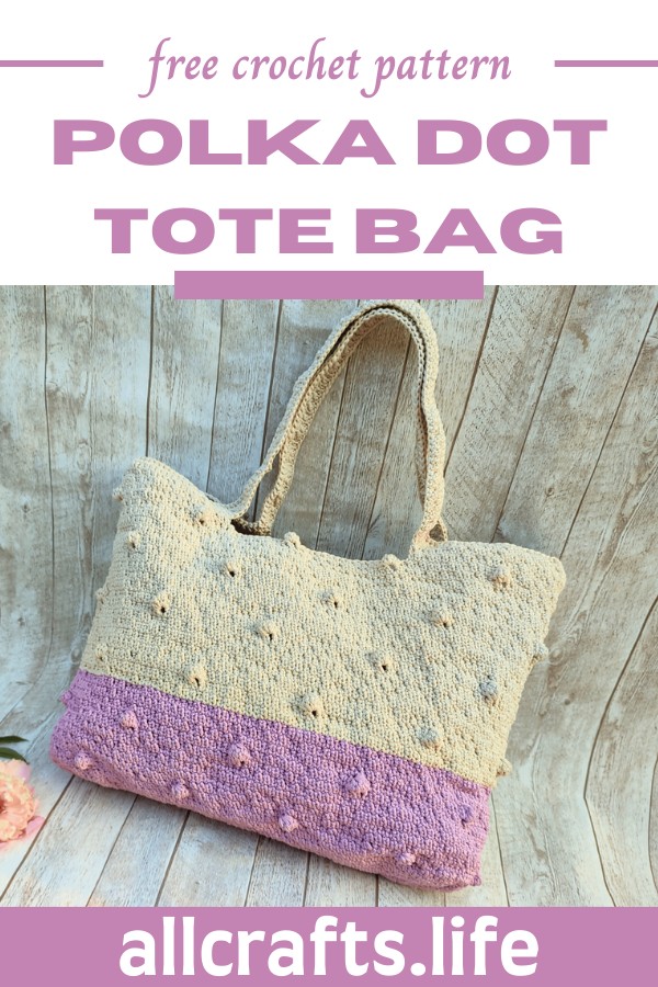 Crochet Polka Dot Tote Bag Pattern