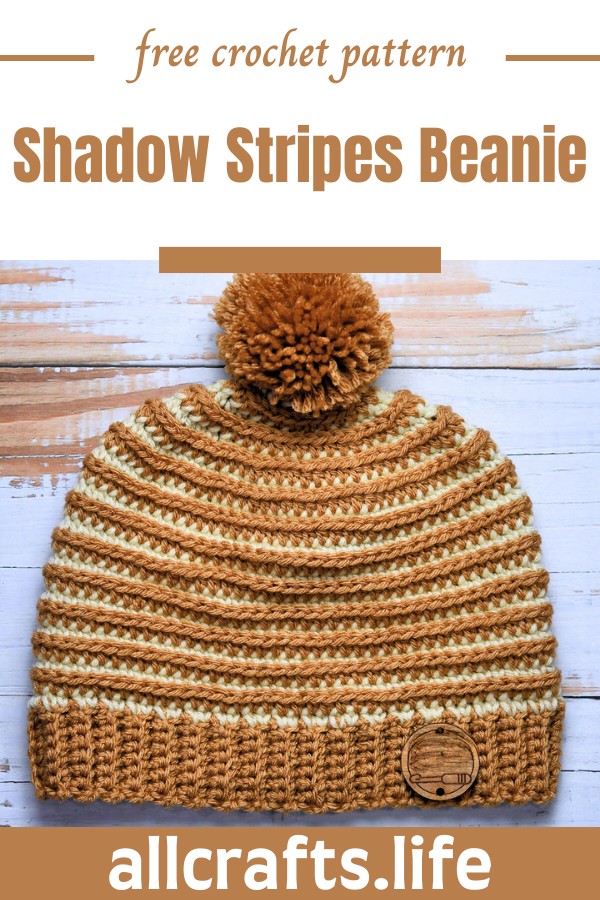 Crochet Shadow Stripes Beanie Pattern