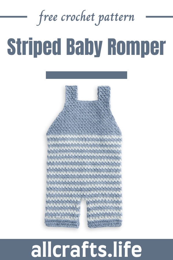 Crochet Striped Baby Romper Pattern