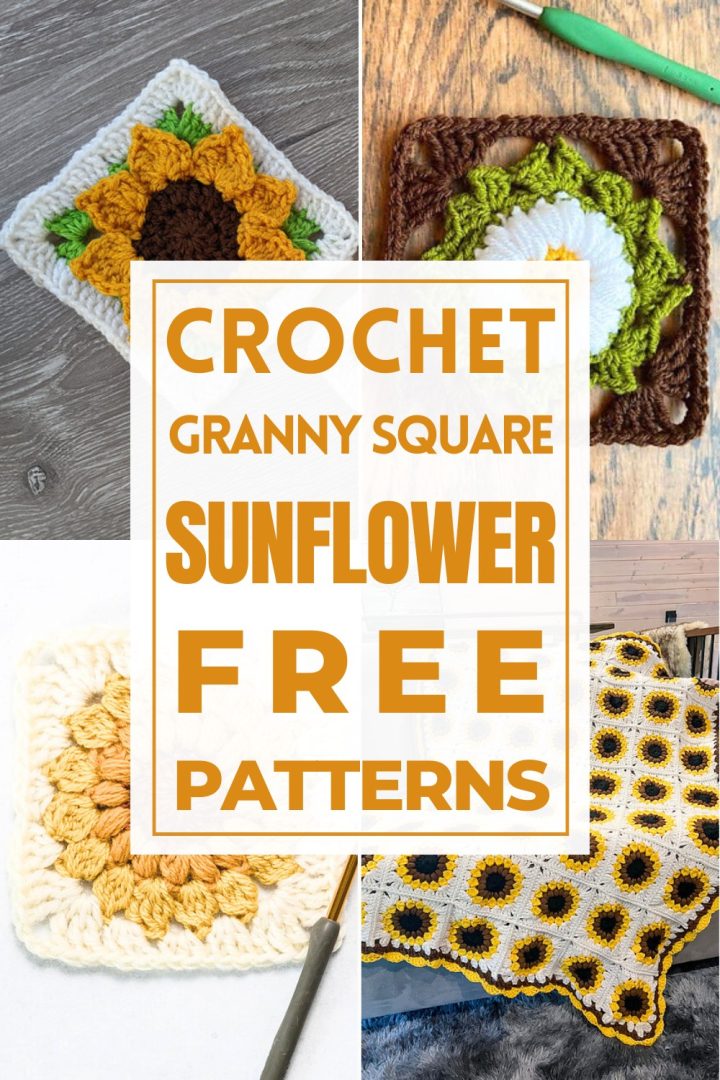 Crochet Sunflower Granny Square Patterns For Summers Charm - The Cochetry