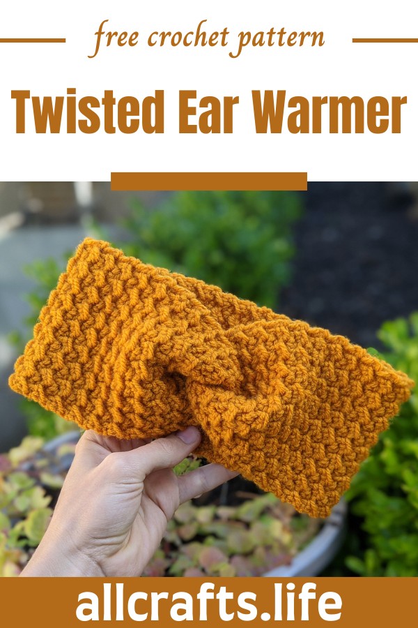Crochet Twisted Ear Warmer Pattern
