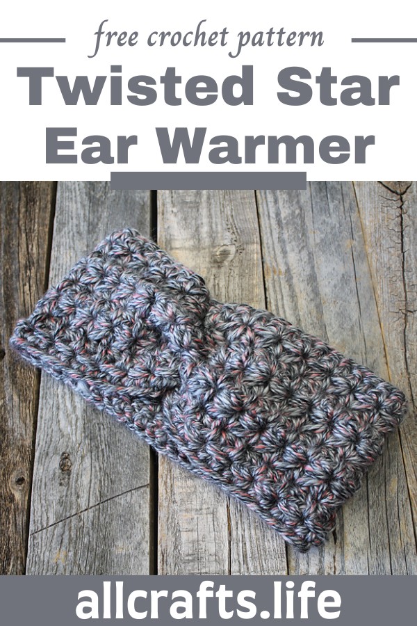 Crochet Twisted Star Ear Warmer Pattern