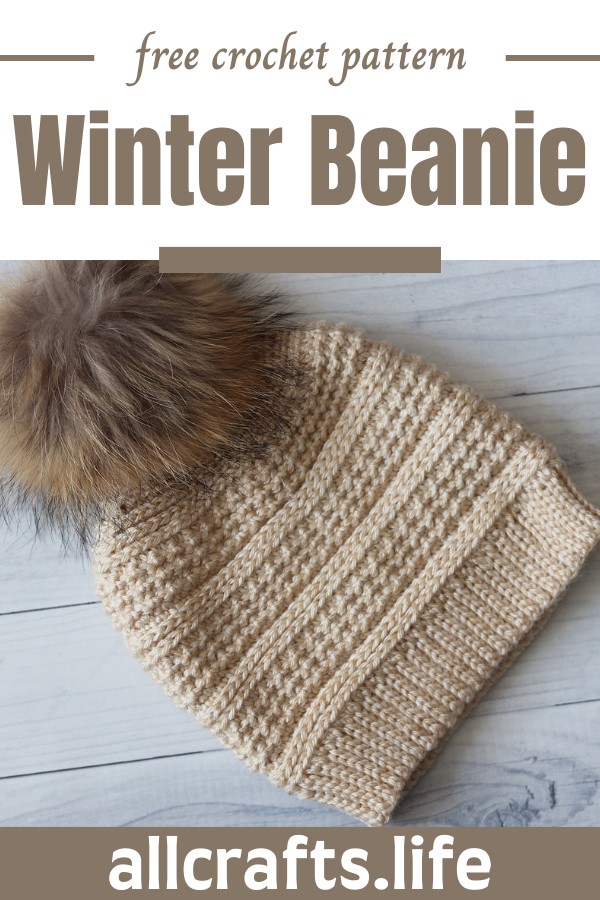 Crochet Winter Beanie Pattern