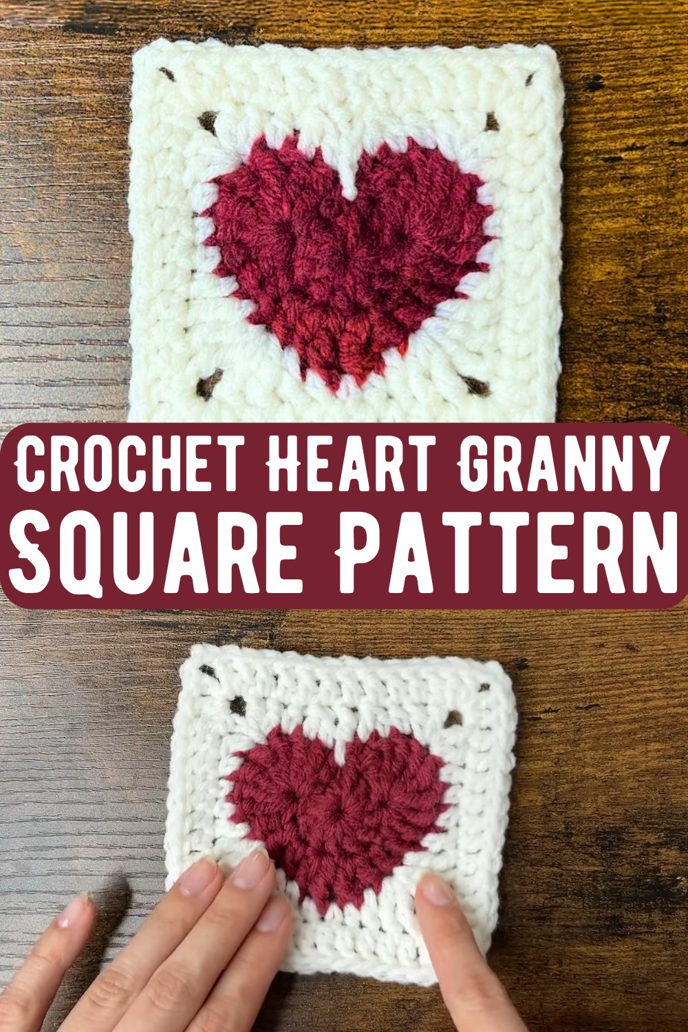 Crochet Heart Granny Square Pattern