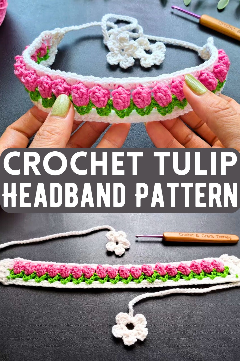 Crochet Tulip Headband Pattern