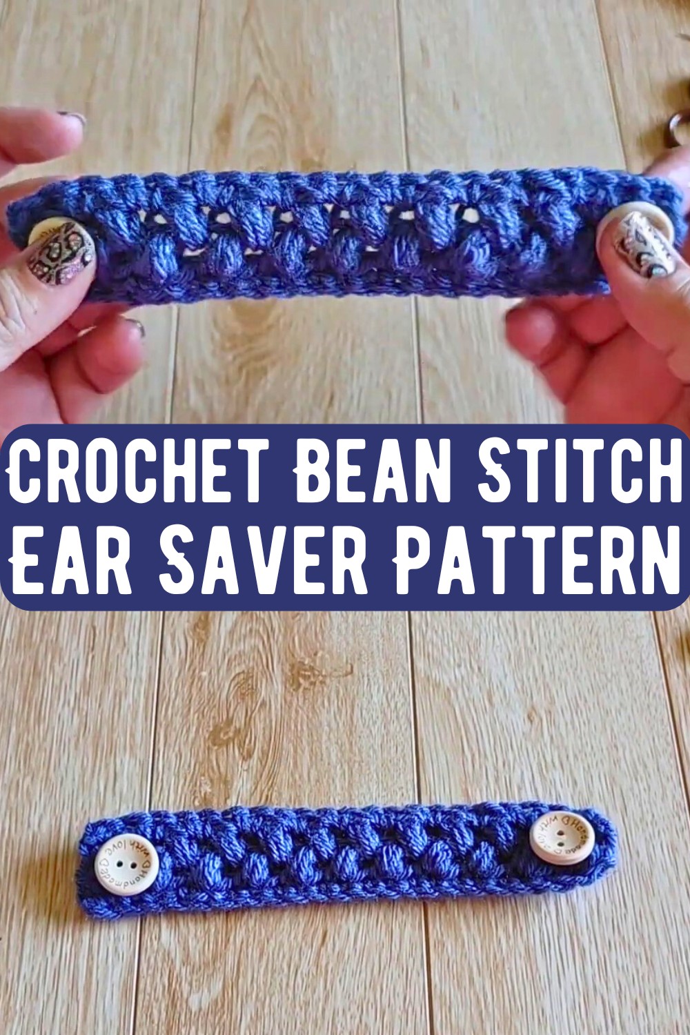 Crochet Bean Stitch Ear Saver Pattern