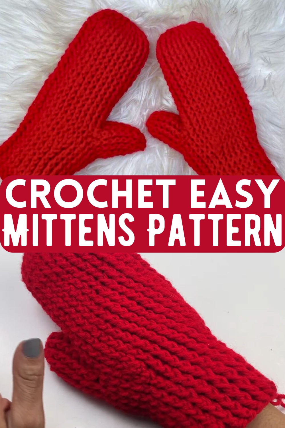 Crochet Easy Mittens Pattern