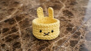 Crochet Miffy Style Basket Pattern 5