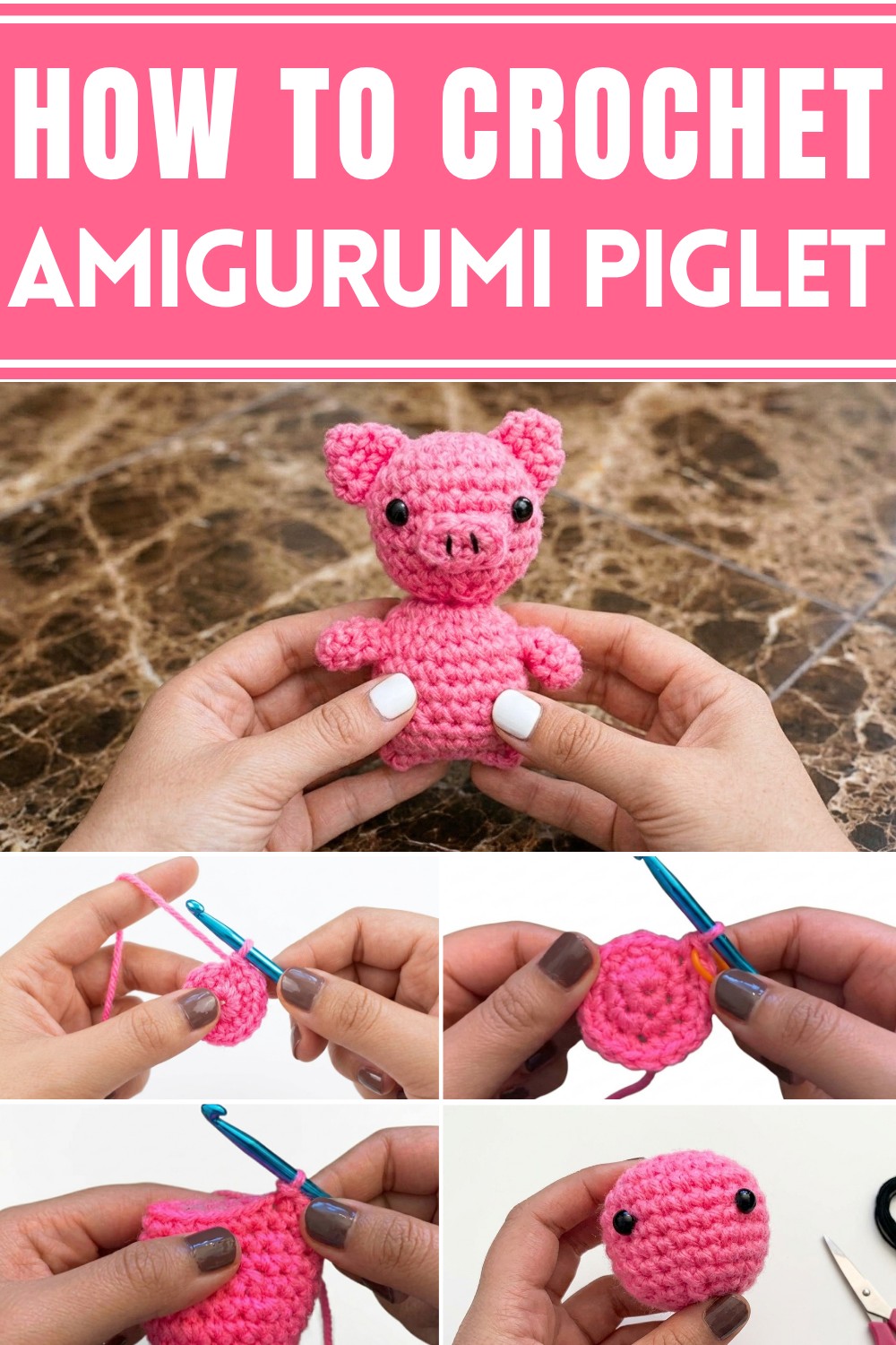 Crochet Amigurumi Piglet Pattern