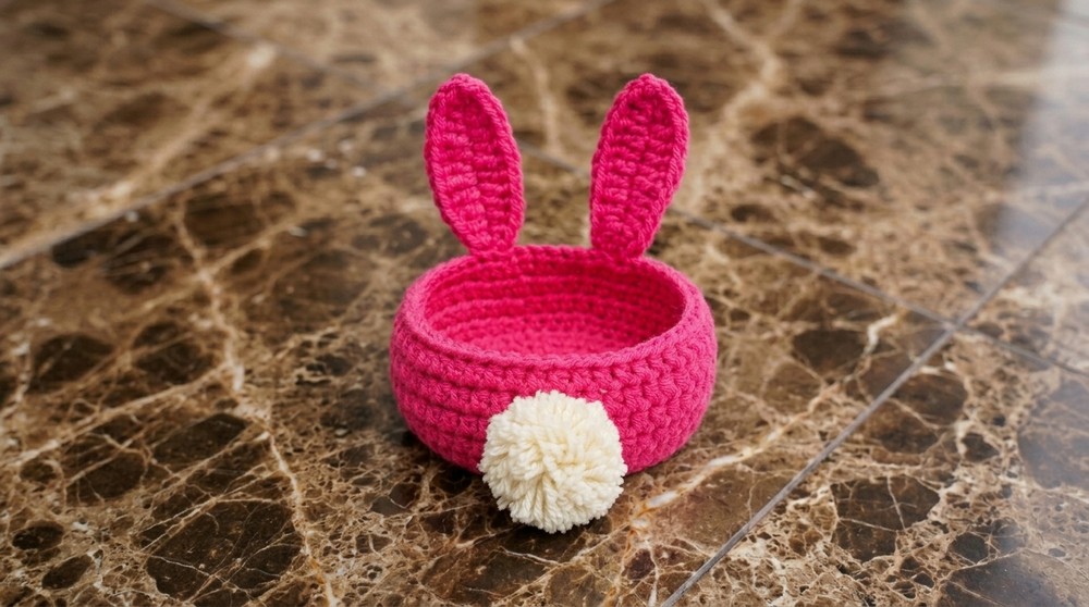 Crochet Bunny Basket Pattern 5