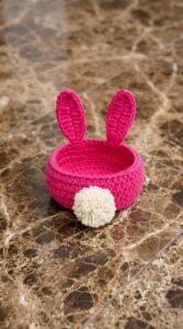 Crochet Bunny Basket Pattern 6