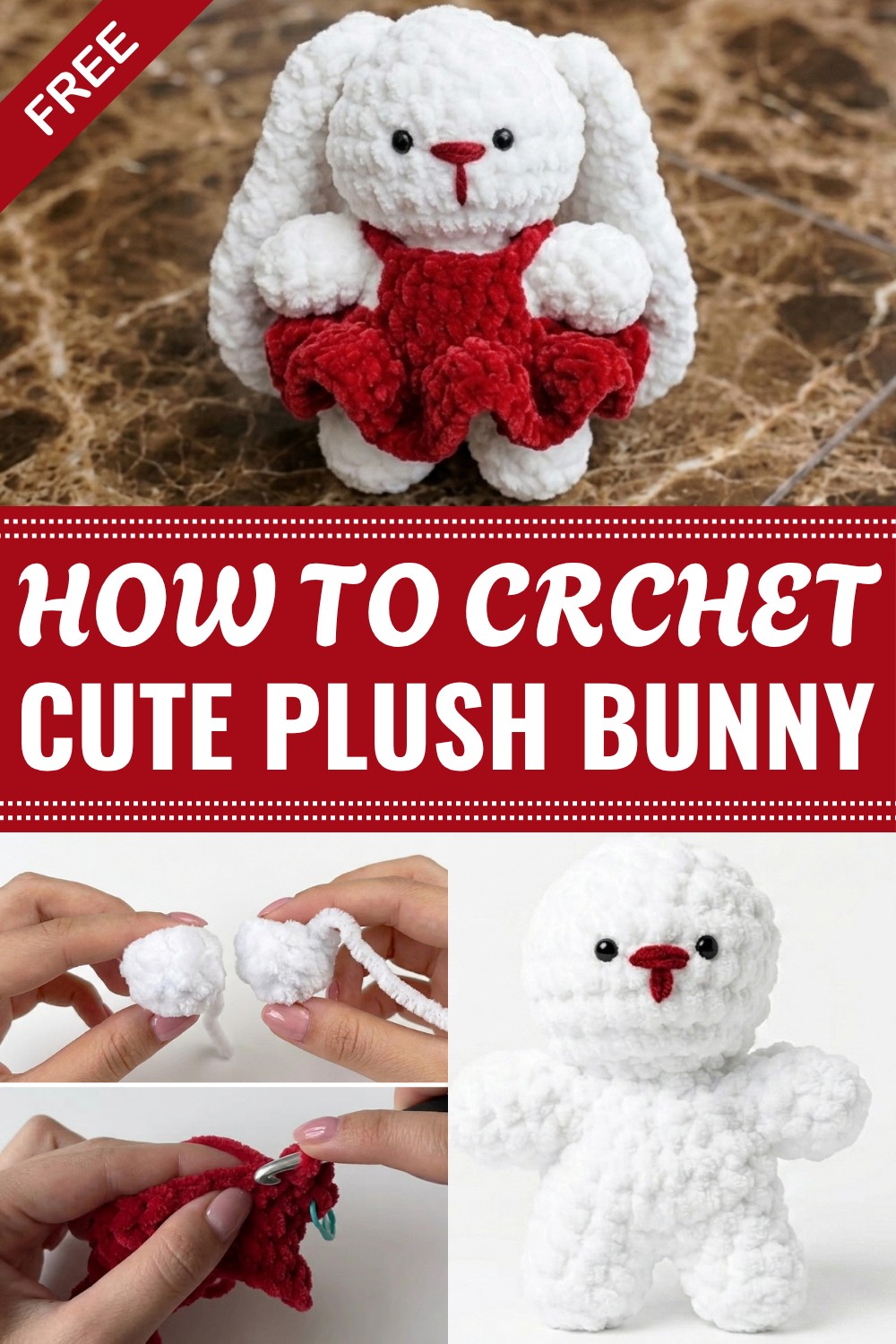 Crochet Cute Plush Bunny Pattern