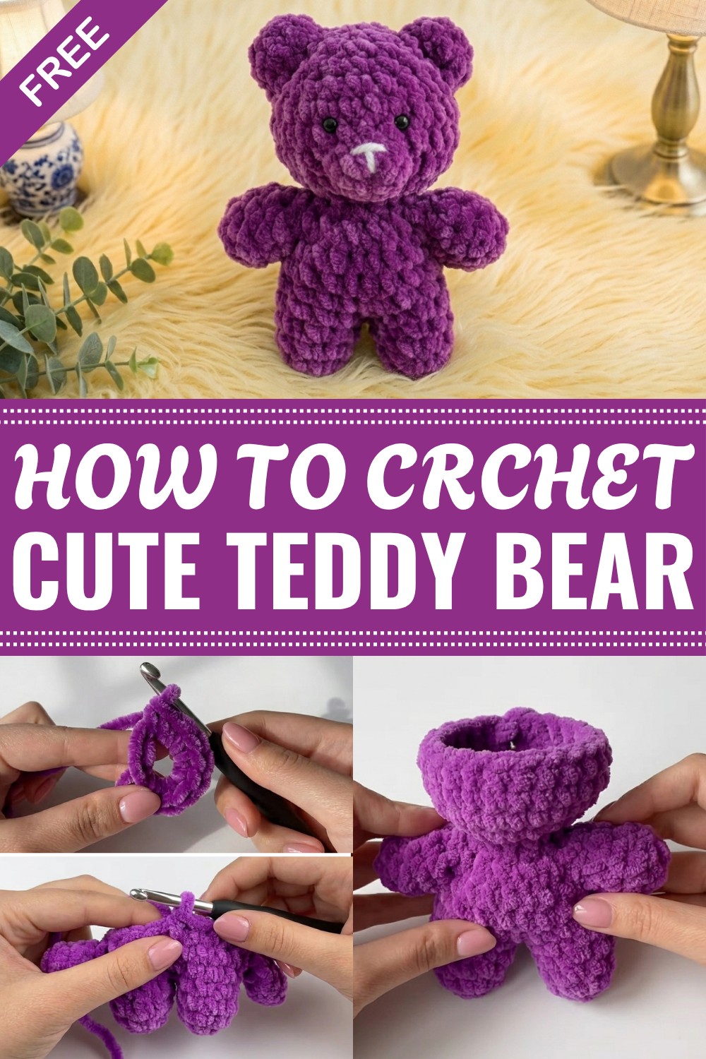 Crochet Cute Teddy Bear Pattern