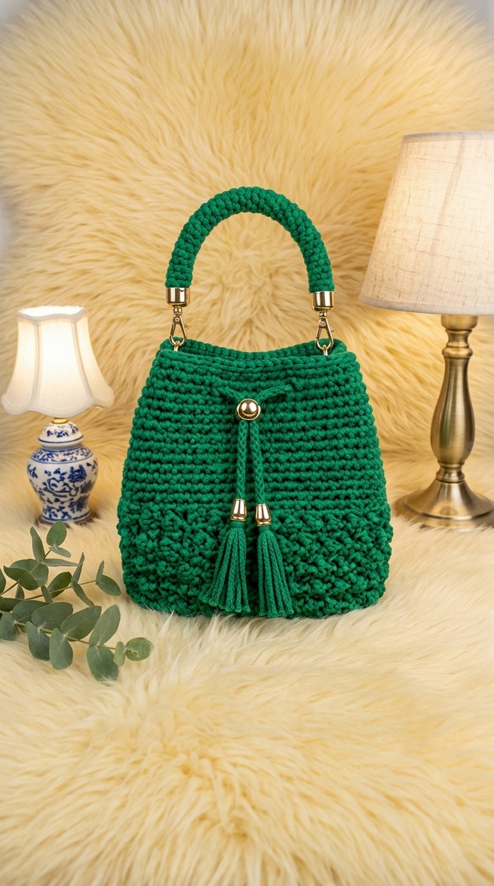 Crochet Drawstring Bag Pattern 6