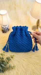 Crochet Drawstring Bag Pattern 6