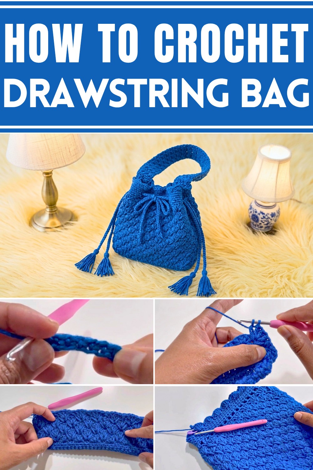 Crochet Drawstring Bag Pattern