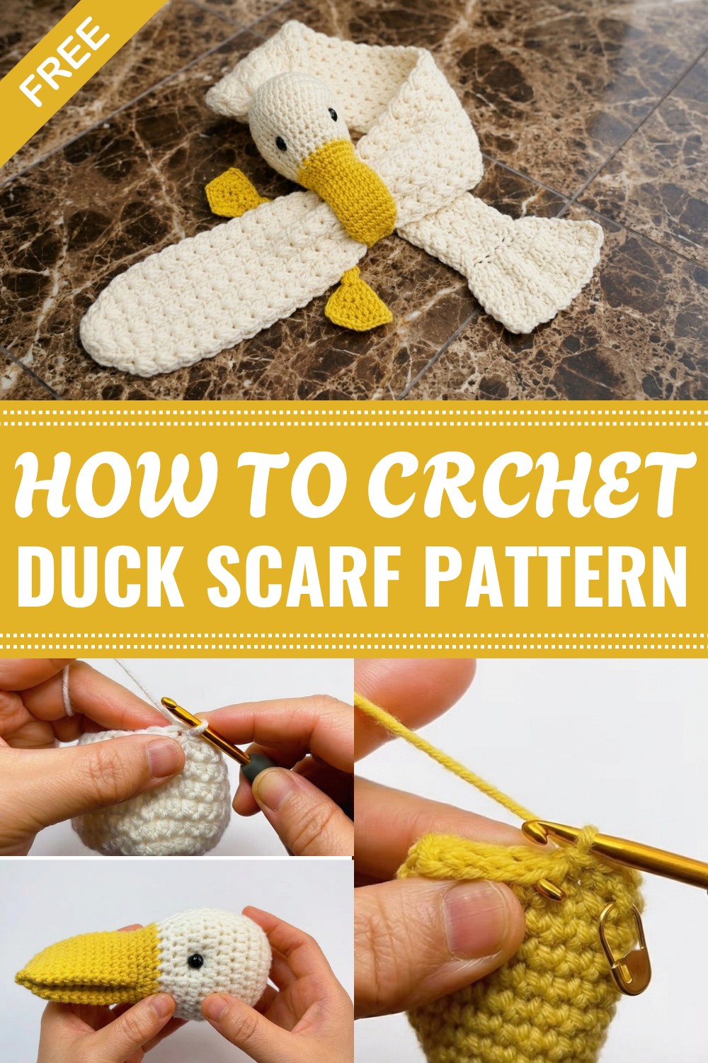Crochet Duck Scarf Pattern