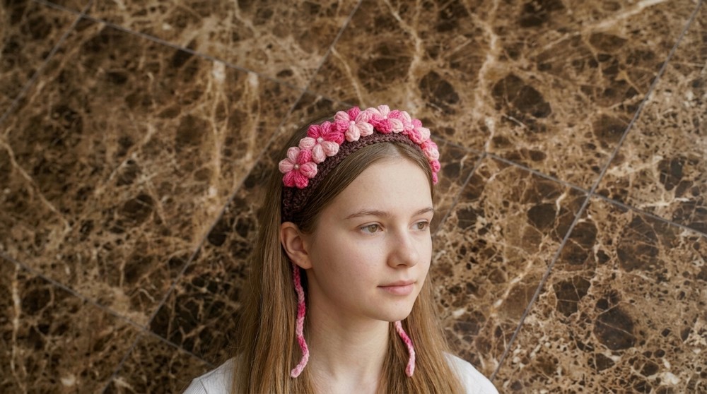 Crochet Flower Headband Pattern 5