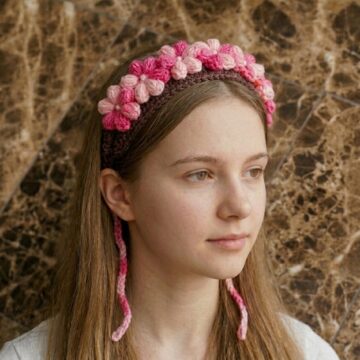 Crochet Flower Headband Pattern 6