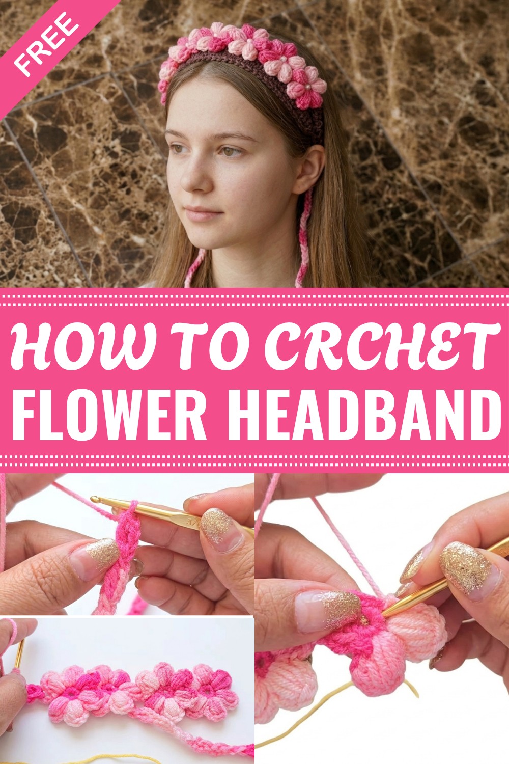 Crochet Flower Headband Pattern