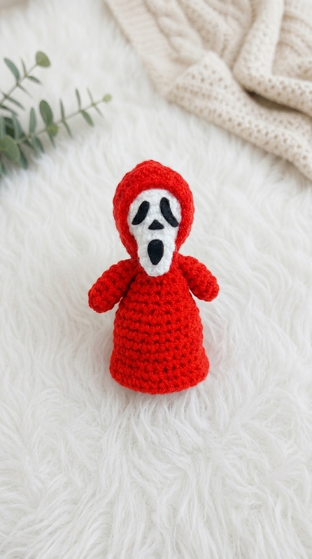 Crochet Ghost Keychain Pattern 6