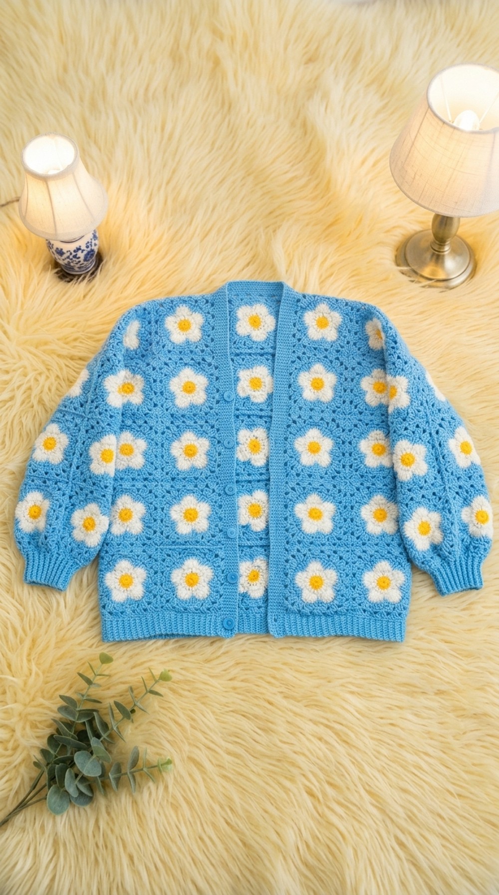 Crochet Granny Square Cardigan Pattern 6