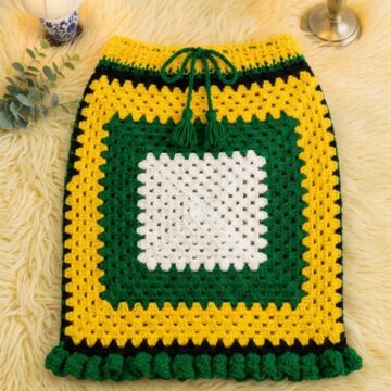 Crochet Granny Square Skirt Pattern 6