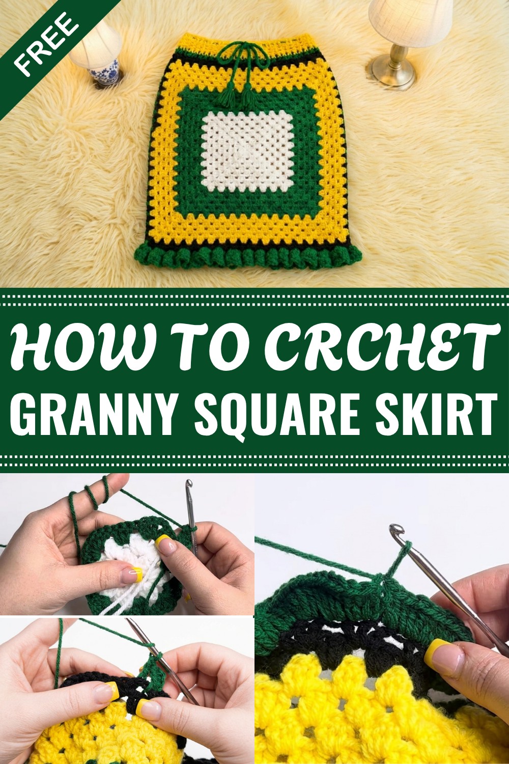 Crochet Granny Square Skirt Pattern