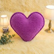 Crochet Heart Pillow Pattern 6