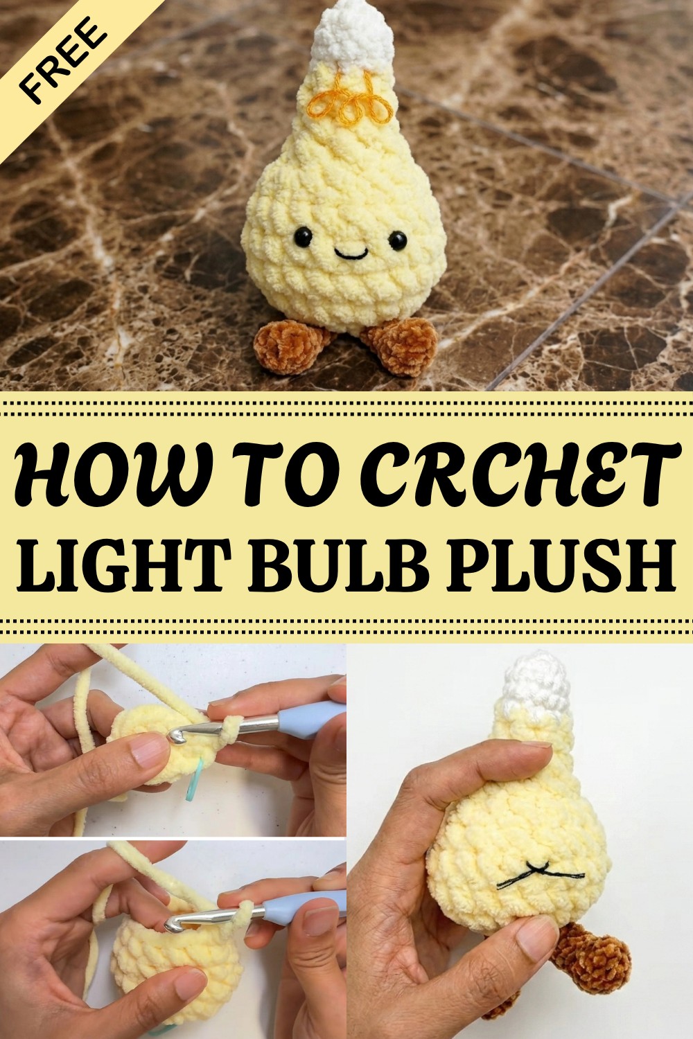 Crochet Light Bulb Plush Pattern