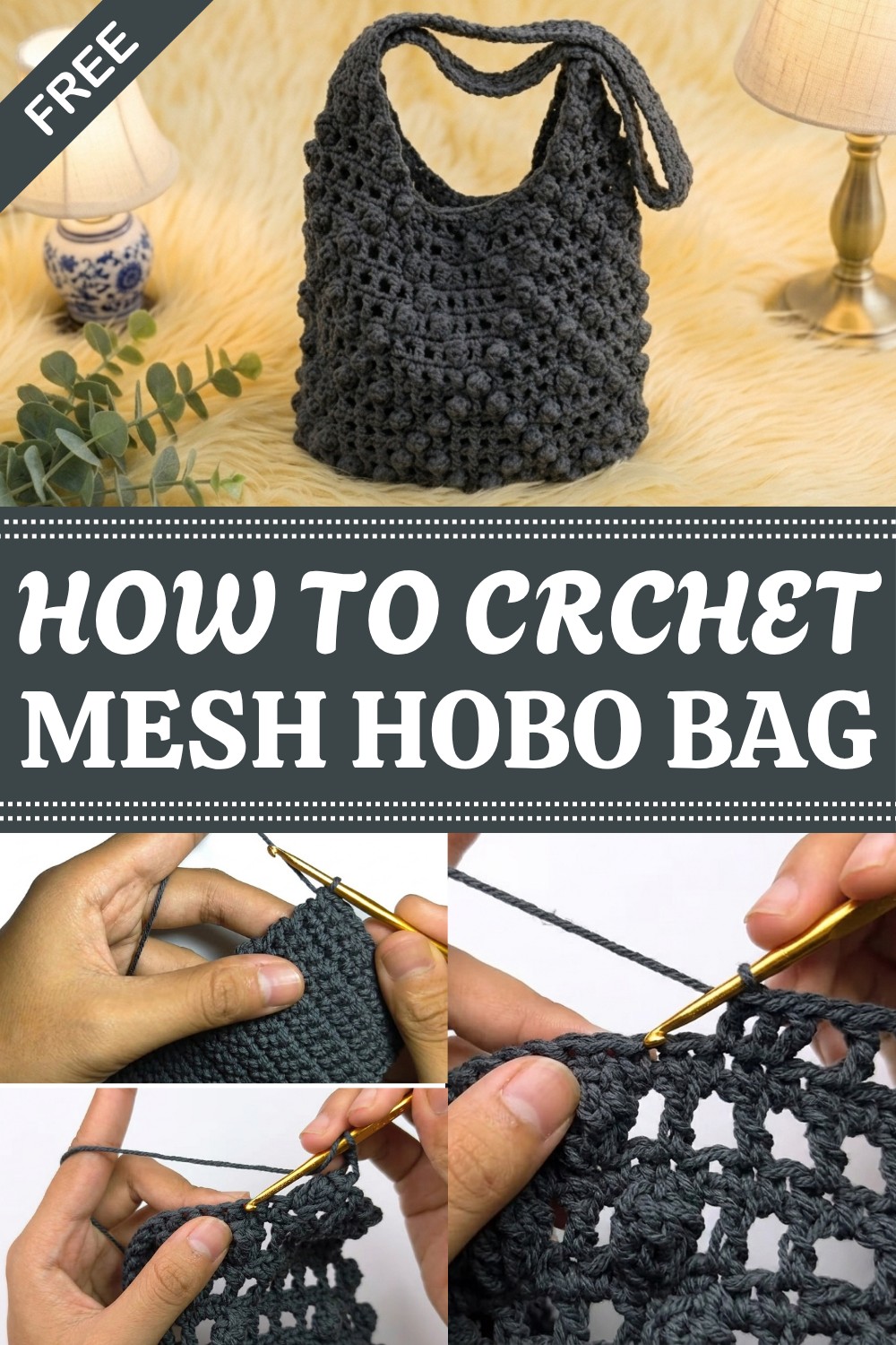 Crochet Mesh Hobo Bag Pattern