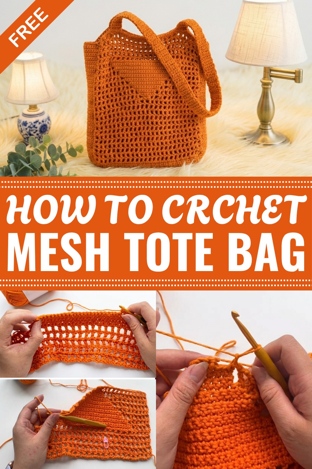 Crochet Mesh Tote Bag Pattern