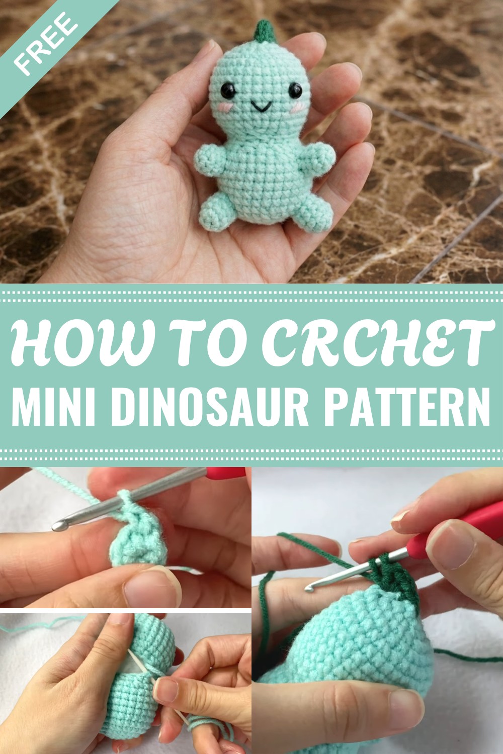 Crochet Mini Dinosaur Pattern