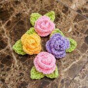 Crochet Mini Roses Flower Pattern 6