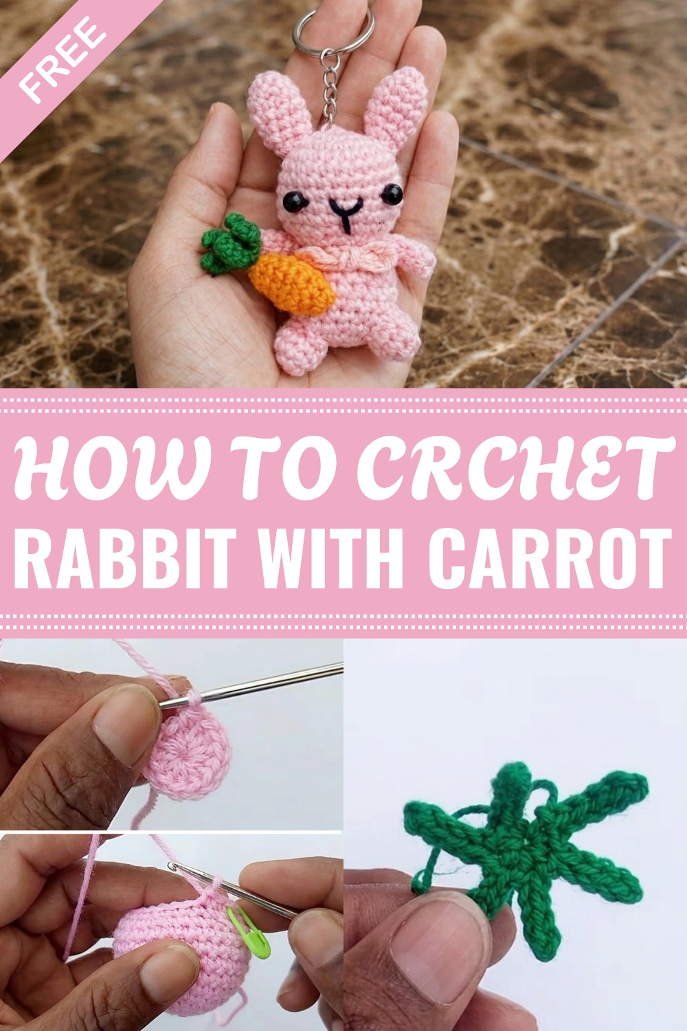 Crochet Rabbit With Carrot Pattern