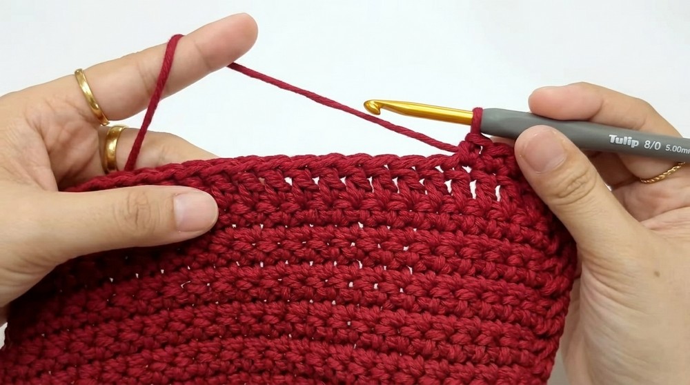 Crochet Ribbed Bag Pattern 2