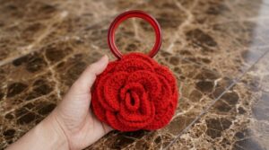Crochet Rose Flower Bag Pattern 5