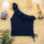 Crochet Ruffle One Shoulder Top Pattern 6