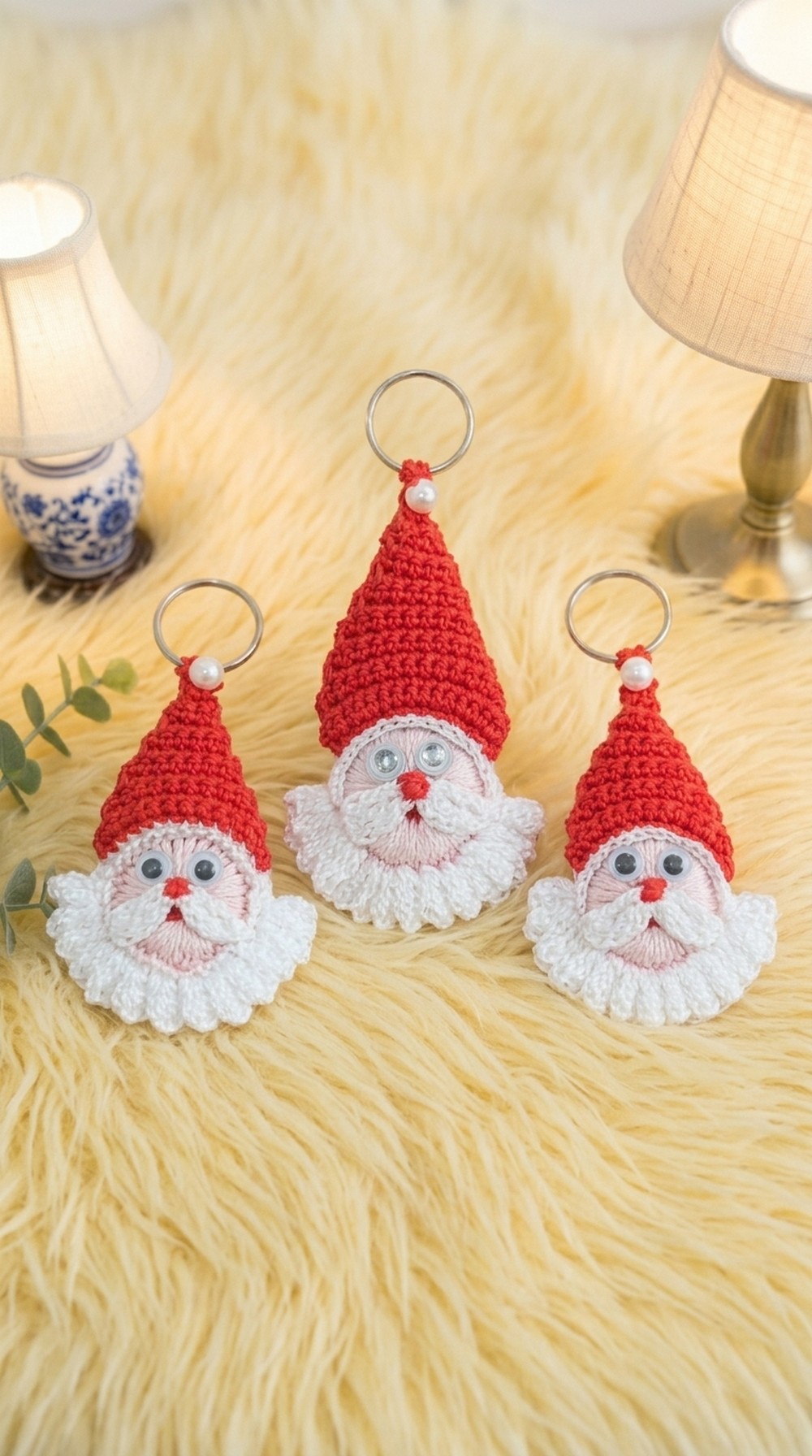 Crochet Santa Claus Keychain Pattern 6