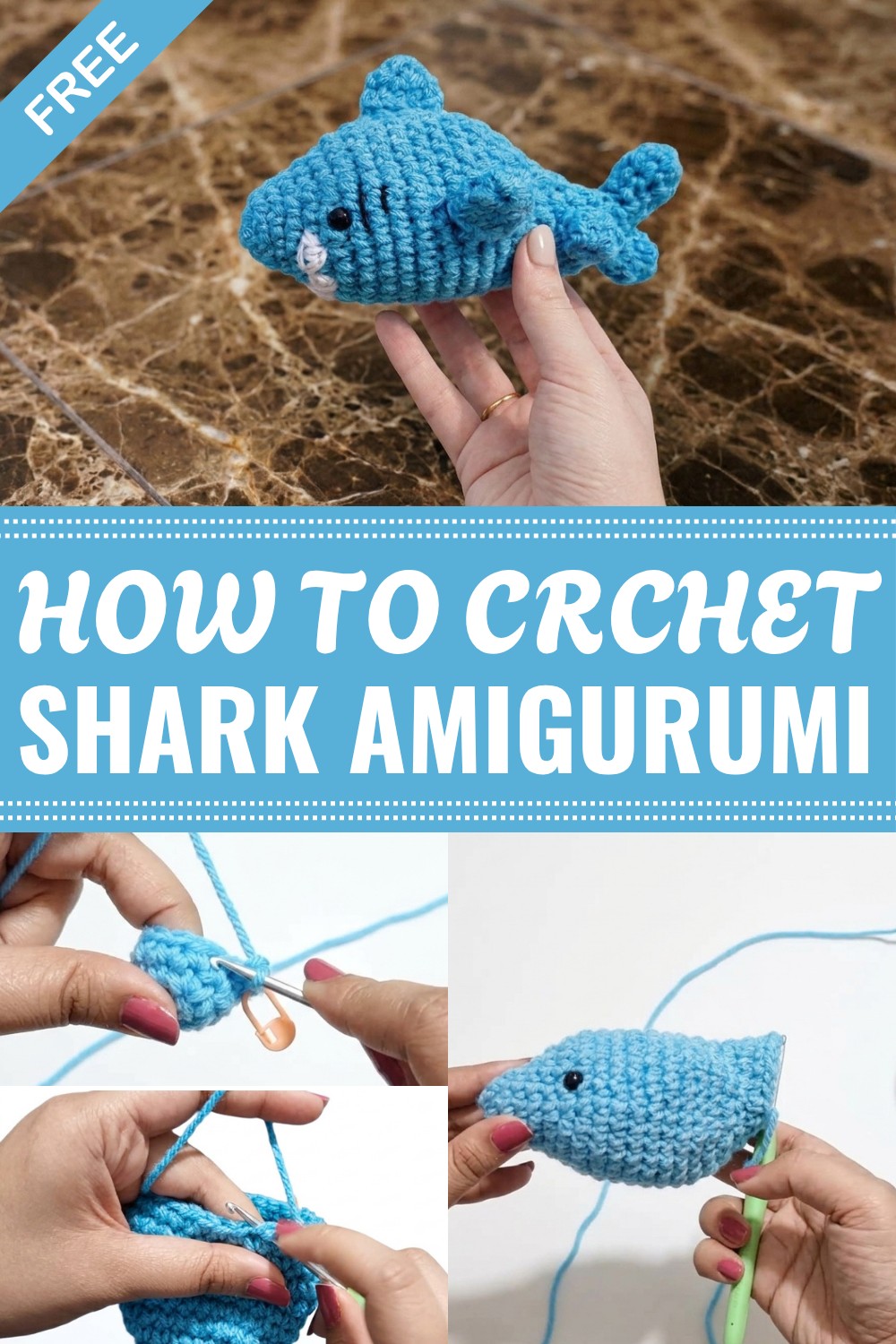 Crochet Shark Amigurumi Pattern