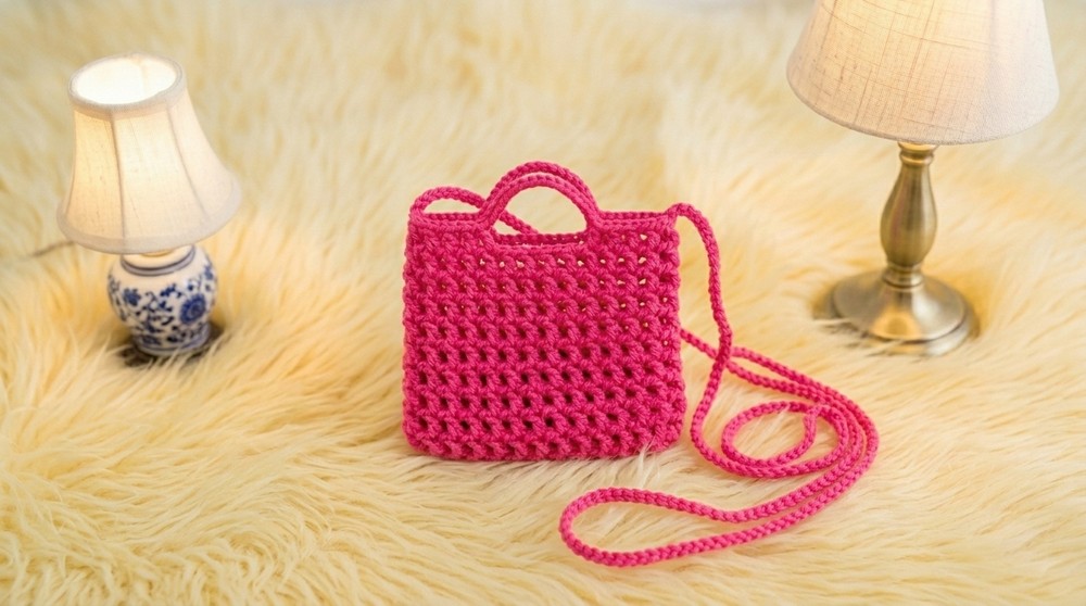 Crochet Shoulder Net Bag Pattern 5