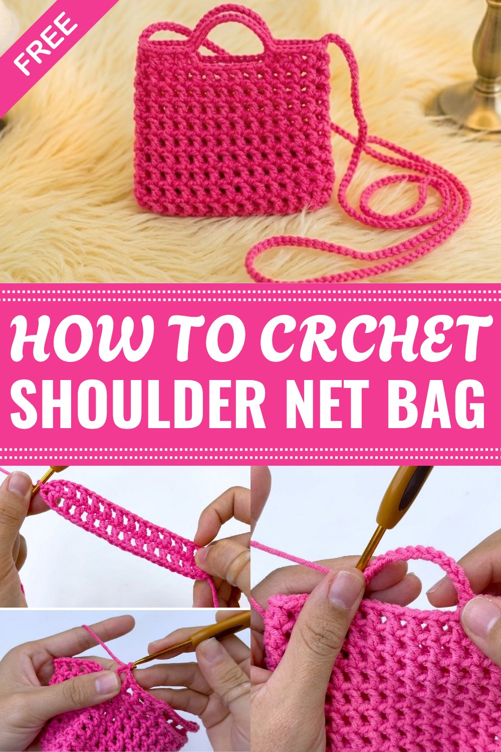 Crochet Shoulder Net Bag Pattern