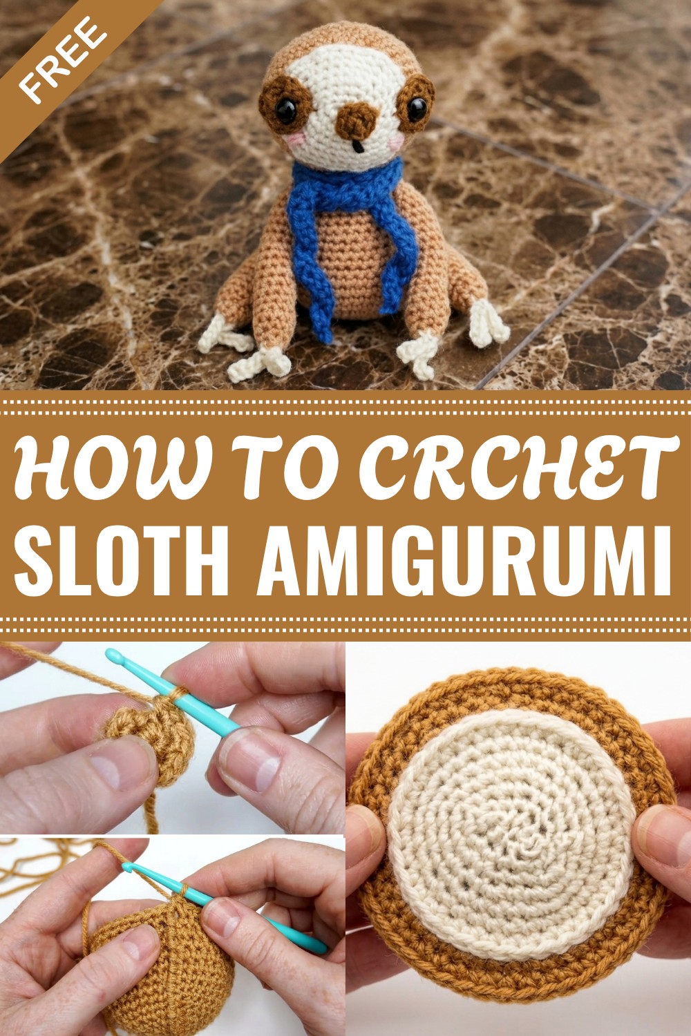 Crochet Sloth Amigurumi Pattern