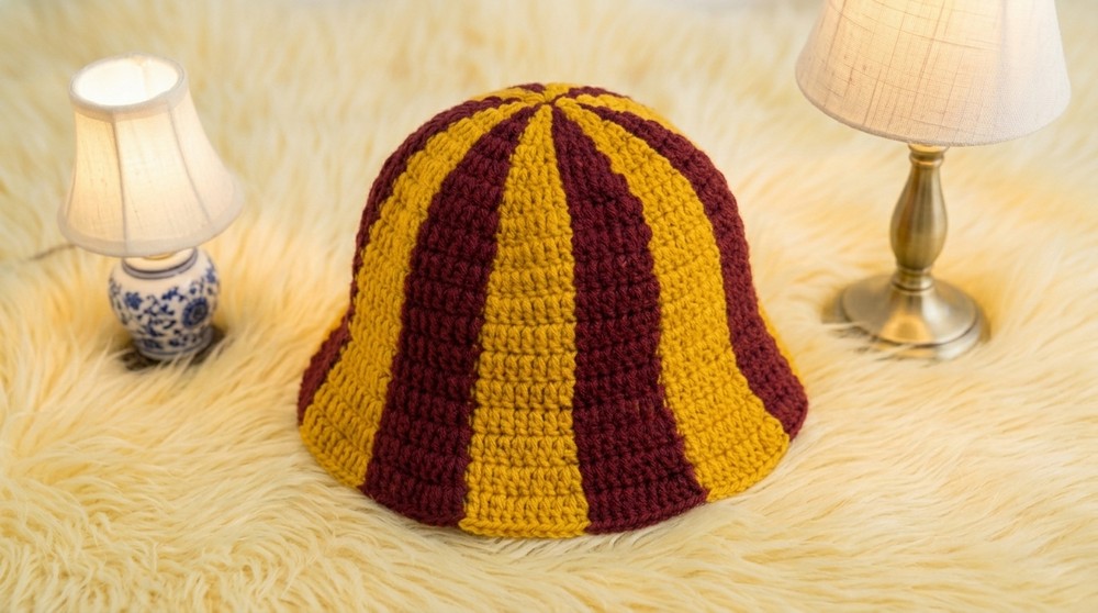 Crochet Striped Bucket Hat Pattern 5