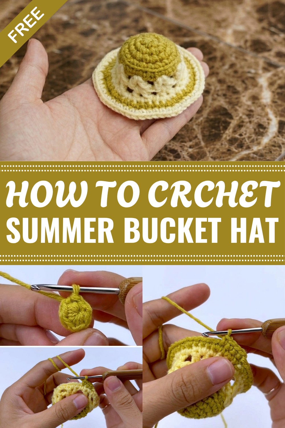 Crochet Summer Bucket Hat Pattern