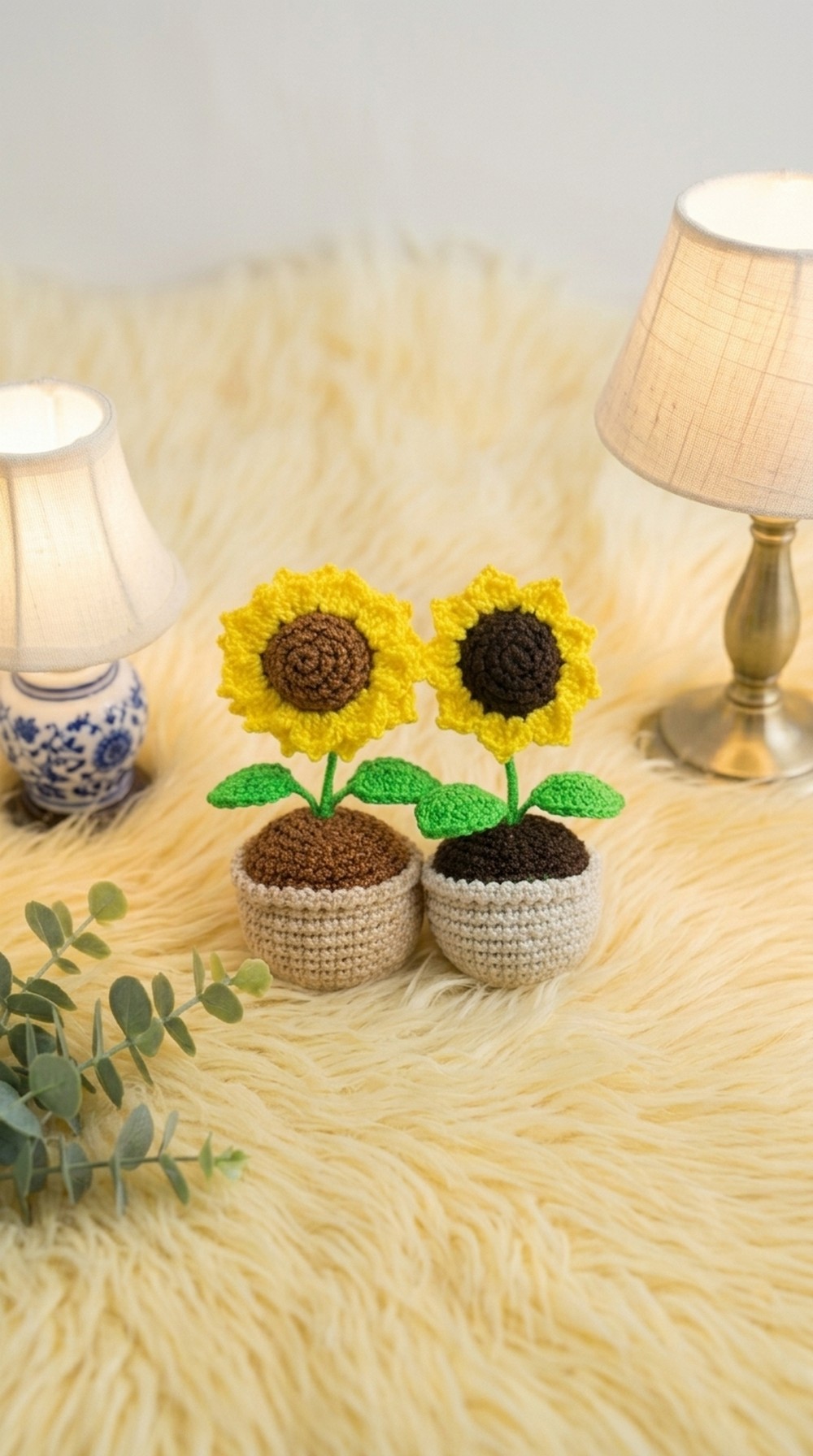 Crochet Sunflower Pot Pattern 6